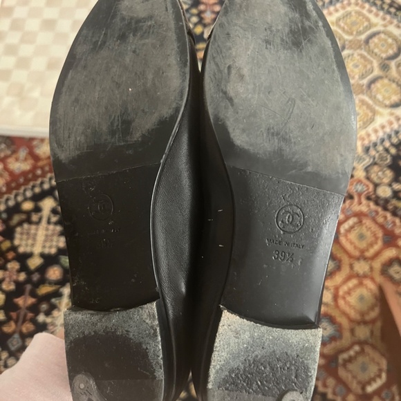 Chanel Ballet Flats Patent Black Lamb Skin 39.5 - Picture 4 of 7